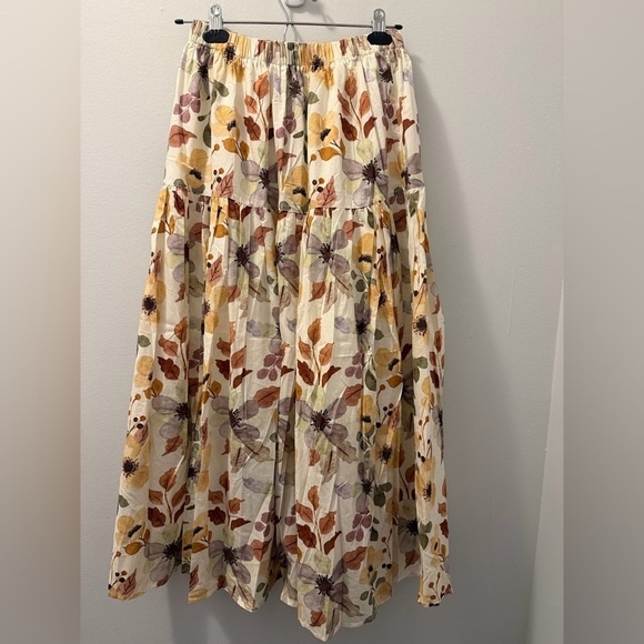 Dresses & Skirts - Floral Skirt with Autumn Leaves